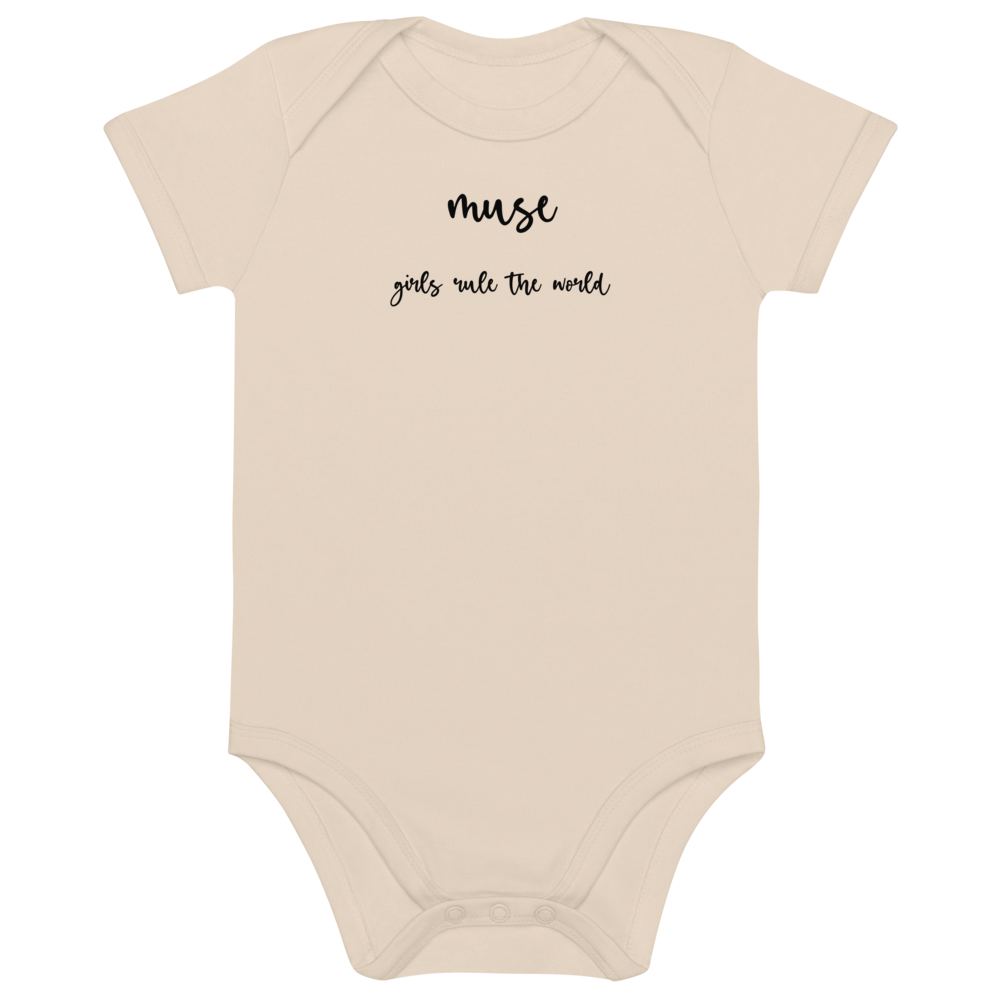 Body en coton bio "girls rule the world"