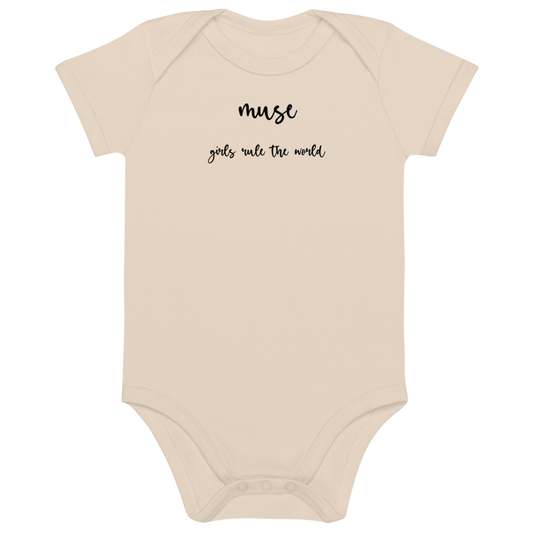 Body en coton bio "girls rule the world"